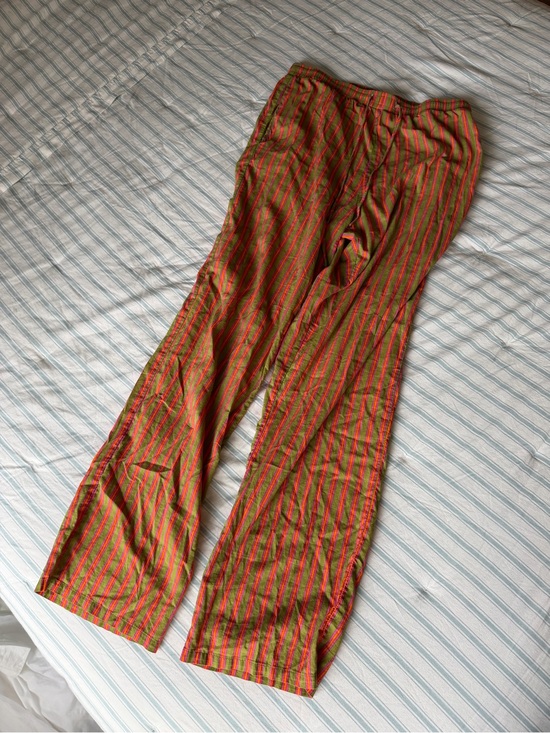 Things Between Pants - Green and Red Striped Casual Pants